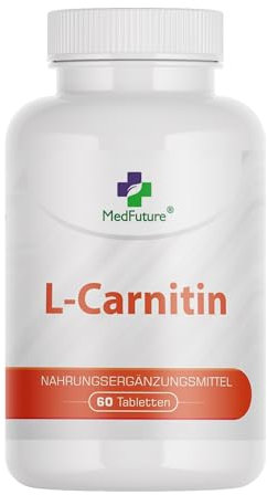 L-Carnitin Tabletten Hochdosiert – 840 mg pro Tagesdosis – 60 Tabletten - Acetyl L-Carnitin Nahrungsergänzungsmittel – Ohne Zusatzstoffe – Laborgeprüft – Hergestellt in EU