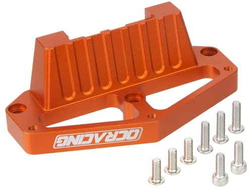 HobbyMarking Aluminum Front Lower Arm Stabilizer Mount for 1/12 Tamiya CW-01 Chassis Lunch Box Midnight Pumpkin RC Buggy Car Upgrade Parts (Orange)