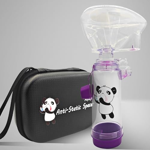 Distanziatore per inalatori adulti con maschera e custodia da viaggio, camera di aerosol utilizzata con qualsiasi inalatore a dose misurata per asma (maschera per adulti)