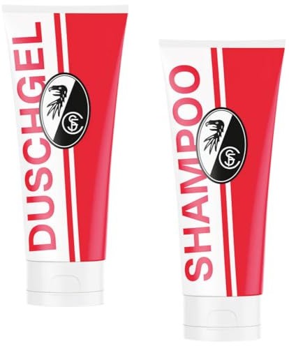 SC Freiburg Pflegeset 2-teilig - Duschgel und Shampoo - je 200 ml Tube SCF
