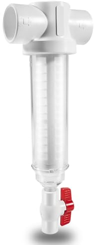 100 Mesh Spin Down Sand Separator/Sediment Water Filter System, 1.5 Inch PVC Slip Inlet/Outlet, 50 GPM, Replacement for Rusco Vu-Flow Spin-Down Filter