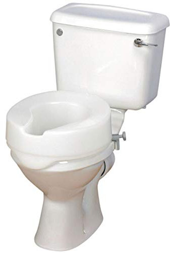 Homecraft Ashby Easy Fit Raised Toilet Seat, Elevated Toilet Seat For Round Toilets, Portable Assistance Seat for Disabled & Elderly, 10cm Height, White