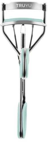 Truyu Eyelash Curler Light Blue – Spring Action for Long Lasting, Extra Wide Eyelash Curl, Comes with Two Replacement Silicone Pads.