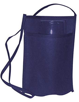 Tasca Portabicchiere in TNT. Bicchiere non incluso. Bianco - Blu Navy - Blu Royal - Nero - Bordeaux (50pz) (Blu Navy)