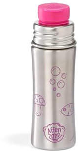 Affenzahn Edelstahl Trinkflasche Kinder Trinkflasche im Kindergarten für Mädchen und Jungen aus Edelstahl, bpa-frei, 330ml Eule - Pink