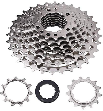 SolUptanisu Mountainbike-Kassette, 9/10/11/12 Geschwindigkeit 32/36/42/46T Fahrradkassette Rennrad Freilauf Kassette Kettenrad Fahrrad Ersatzzubehör(9S 11-32T)
