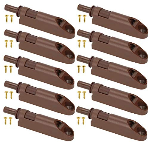 KOTARBAU® Uppsättning av 10 stötdämpare för möbeldörrar med adapter Coolor Softclose för möbler (brun)
