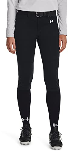Under Armour Womens Utility Softball Pants 22, (001) Black / / White, Medium