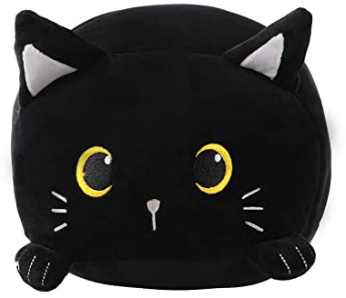 I-TOTAL® – Dekorativ kudde för säng/soffa | Bekväm och gosig (Black CAT)
