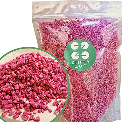 Frambuesa Deshidratada Pezzi | XL 300g Fruita Pura Frambuesas Liofilizadas | Freeze Dried Fruit | Liofilizado Frambuesas Frescas | Fruta Liofilizada Bocadillo de Frutas | Raspberry Pieces ZingyZoo