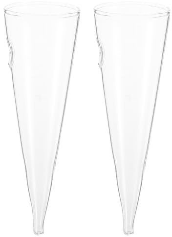 BESTOYARD 2 Piece 6.29 Inch Transparent Glass Hanging Wall Vases Hydroponic Terrariums for Flowers Ideal Home Office Balcony Indoor Decor