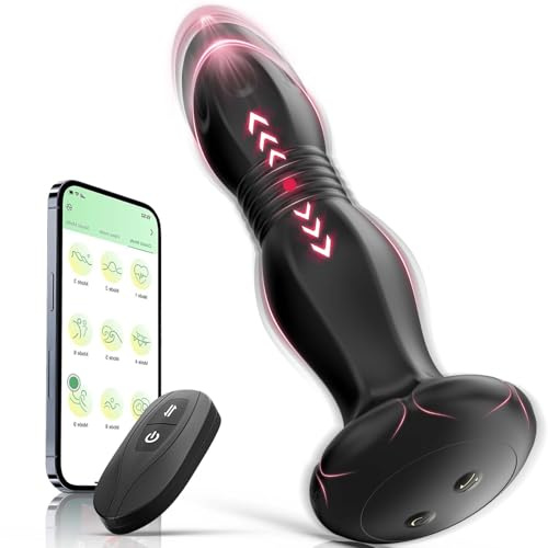 Plug Anal Vibromasseurs pour Homme Sex Toys, Plug Anus Femme Débutante Sex Toýs Femme avec 10 Modes de Rotation & Vibration, Sex Toyspour Pour Couple Plugs Anals Sex Toys Anals