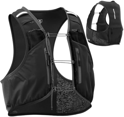 SWIFTVEST™ Running Vest Men & Women | 10+ Pockets for Accessories | Phone Holder for Running | Hydration Backpack | Lightweight | Water Bottle Holder | Designed by Runners