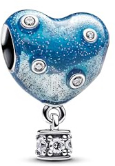 PANDORA Moments Heißluftballon Herz-Charm aus Sterling Silber mit Zirkonia, Kompatibel Moments Armbänder, 793595C01