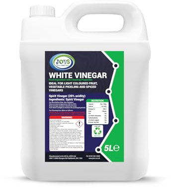 JOVS High-Strength White Vinegar 20% 5L (Food Grade) | Extra-Strong Multi-Purpose Cleaner for Home, Laundry, Garden & Outdoor Patio Maintenance | Natural & Biodegradable