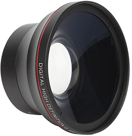 Lente macro gran angular, lente de conversión universal objetivo para cámara de cristal óptico con objetivo gran angular de 58 mm 0,43X con lente macro para la