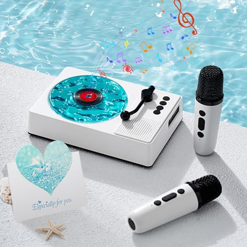 TAVADA Karaoke per Bambini e Adulti con Microfono,Microfono Bambini con Luce LED,Altoparlante Portatile,con Effetti di Cambio Voce, per camera da letto,festa,Compleanni,per Ragazze e Ragazzi