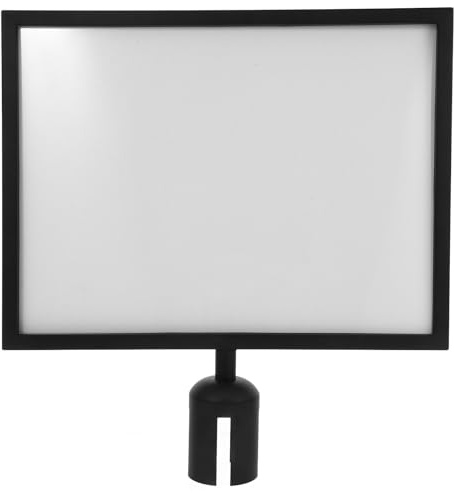 jojofuny Small Vertical Stanchion Sign Holder for Queue Barriers Easy Installation Scratch-Resistant Frame for Commercial Crowd Control in Airports Offices and Events