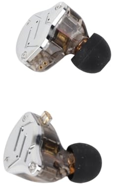 Goshyda Trådbunden Hybriddrivarhörlur Djup Bas Hög Upplösning för Sportentusiaster med Löstagbar Kabel och Mikrofon, 1DD+4BA 3,5 Mm Metall HiFi In-ear-hörlurar för Musikälskare (Ingen Mic)
