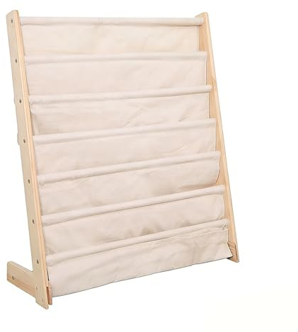 LUPATDY Estantería Infantil, Libreria Estanteria Montessori con 6 Niveles, Estanteria de Juguetes, Organizador de Libros para Habitación Infantil y Sala de Juegos, 75 x 30 x 80 cm (Beige)