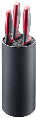 Westmark Ceppo per coltelli, Rotondo, Con setole sintetiche, Diametro: 11 cm, Altezza: 22,2 cm, Per coltelli con lama fino a 20,3 cm (8''), Plastica, Nero, 14502260