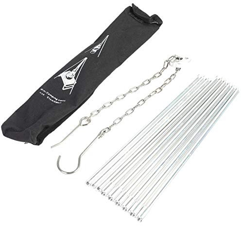 Grilles d'extérieur Grilles pliables Grilles suspendues Grilles de trépied, Grilles de barbecue en métal pliables portables d'extérieur Grilles suspendues Camping Pique-nique Barbecue Cuisson