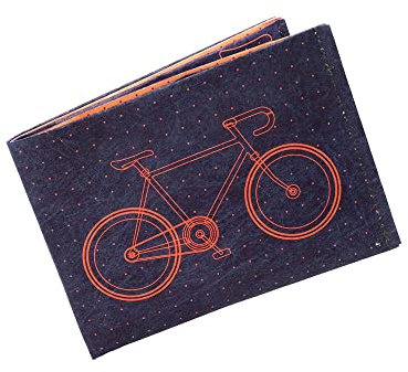 Paprcuts RFID Portemonnaie Bike | Geldbeutel Für 12 Karten, Scheine & Münzen | 100% Vegan | Wasserabweisend, Stabil & Reißfest | Unisex