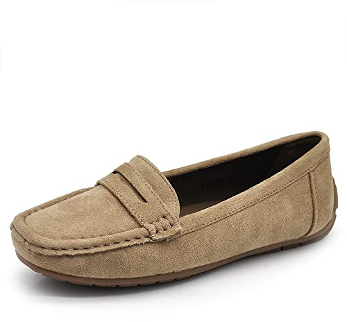 IF Fashion Zapatos Mocasines Slip On Loafers Suaves para Mujer con Strass, Piedras, Ante FT245, 37 EU
