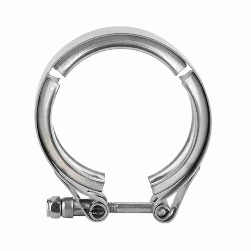 Abrazadera de escape turbo de 2,5 pulgadas, ajuste universal para sistemas de escape de automóviles y motocicletas con tornillo M6