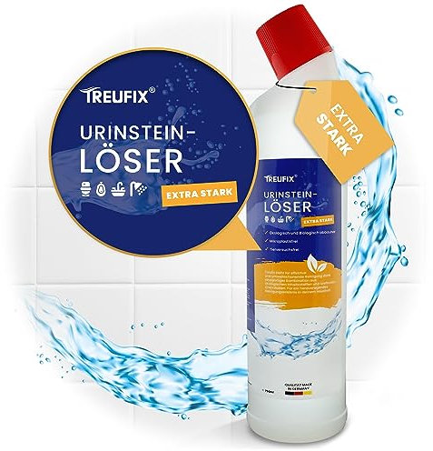 Treufix Urinsteinlöser [EXTRA STARK] effektiver WC Reiniger 750ml - Toilettenreiniger für WC, Bidets, Pissoir Kalkreiniger gegen hartnäckige Ablagerungen Made in DE