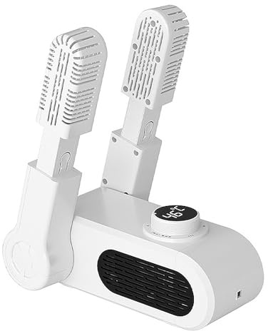 Sèche-chaussures électrique, sèche-bottes, chauffe-chaussures et bottes, sèche-chaussures de ski, chauffage portable à 360 °, chauffe-chaussures avec minuterie et fonction antibactérienne pour