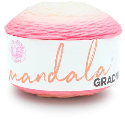 Lion Brand Yarn Mandala Gradient, Multicolor Yarn for Knitting, Crochet and Crafting, Light Pink, 1 Pack