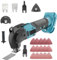 Cordless Oscillating Tools for Makita 18V Battery Brushless Multi Tool 4° Oscillating Angle 8500~22000RPM Oscillating Saw, with 22pcs Accessories for Cutting, Sanding, Scraping (No Battery)