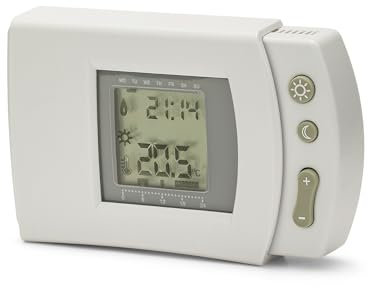 Velamp Cronotermostato Digitale - Hot/Cold programmabile – controllo temperatura +5 °C/+30 °C, timer giornaliero/settimanale, installazione parete facile, display intuitivo