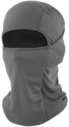fuinloth Ski Mask Balaclava Motorcycle Cycling Summer UV Unisex Grey