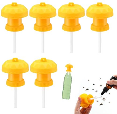 DWFEYOI Lot de 6 pièges à insectes réutilisables et universels pour punaises de lit, guêpes, mouches, guêpes et petits insectes Idéal pour les plantes, les jardins, les terrasses et les terrains