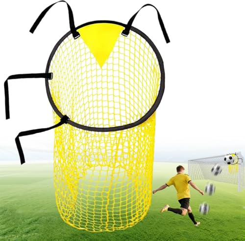 Fußball Training Tornetz, (45x58cm) einfach anzubringendes mit verstellbaren Riemen für das Schusstraining,verbessert die Genauigkeit, passt auf die meisten Standardtore