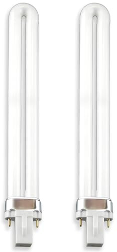 2PCS Fluorescent Light Tubes,11W G23 2-Pin Compact Fluorescent Lamp,2Pin Stick Fluorescent Light Bulb,Warm White 2700K 900LM,AC 220 U-Shaped Energy Saving CFL Light Tube,for Desk Lamp,Bedroom,Corridor