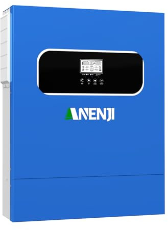 Aninerel 11kW Inverter Ibrido 48V, 2 Ingressi FV, Funziona Senza Batteria, Inverter a Onda Sinusoidale Pura (WiFi/BMS), FV 60-500VDC, Adatto Per Batterie al litio da 48V, Con Modulo WiFi