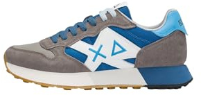 SUN68 Uomo Sneakers Basse Z36116 Pelle Grigio 46