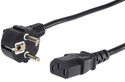 PremiumCord KPSP5 power cable - power cables (CEE7/7 Schuko, C13 coupler, Male/Female, Black)