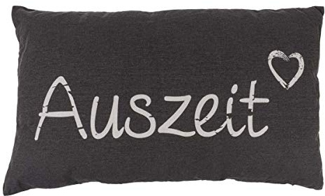OOTB Graues Kissen, Auszeit mit Reissverschluss