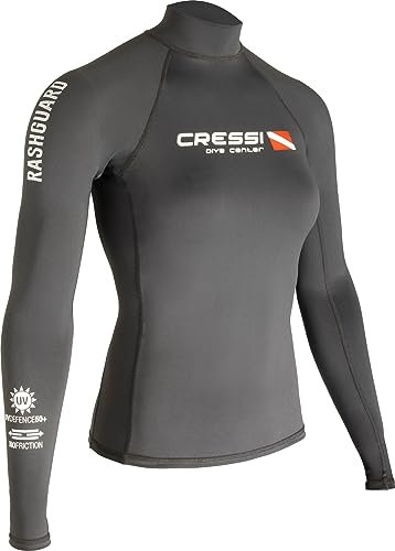 Cressi Dive Center Lady Rash Guard - Protective Langarm Schwarz Rash Guard für SUP und Wassersport, XL/5 (44), Damen