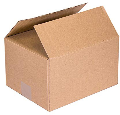 Pack 100 Cajas de Cartón para envíos almacenaje paquetería, Cajas cartón mudanzas Canal Simple Reforzado, Caja almacenaje medidas interiores 31x22x20 cm, Cajas cartón con solapas Multiusos