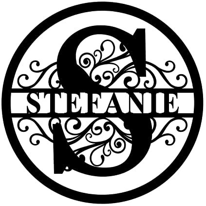 LZXSXZ Personalisiertes Türschild mit Monogramm Custom Monogram Monogramm Deko Schild Türschild personalisiert mit Namen für die Haustür Personalisierte Geschenke Wanddekoration Schilder