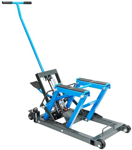 STIX Hydraulischer Motorradheber 680 kg - Motorradhebebühne - Montageständer für Motorräder - Einstellbare 115-360 mm - Montagebock mit 3 Arbeitsmodi und Sicherheitsmechanismus