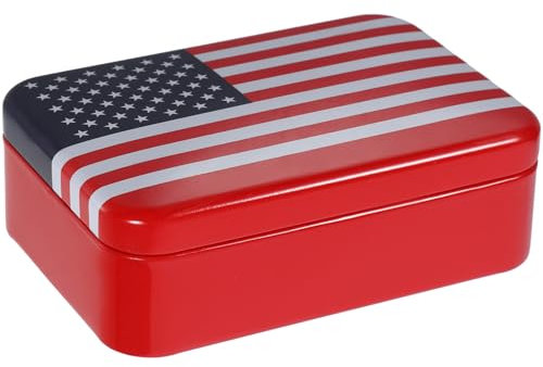 Amosfun Boîte à biscuits design en tôle blanche - capacité - Pour bonbons et petits objets - 9,5 x 6,5 x 3,5 cm