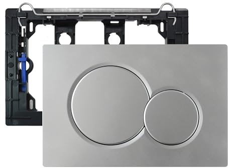 Empyreal Betätigungsplatte Drückerplatte WC Spülkasten Ersatzteile Kompatibel Mit Geberit Sigma01 UP300 & 320 Betätigungsplatte 115770115 Silbergrau 2-Mengen-Spülung 1 Stück.