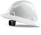 Zilimontt Langlebiger ABS-Sicherheitshelm, flaches Design, anpassbare Passform, Baustelle, Schutzhelm, V-Typ für optimalen Schutz, Weiß