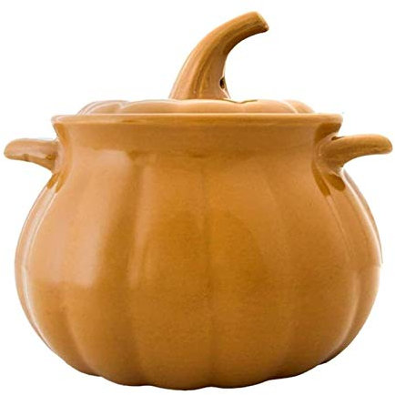 XAoSCd Pumpkin Casserole Dish With Lid, Ceramic Pumpkin Casserole Pot Stew Soup Pot Non Stick Braising Pans Stewpan Saucepan High Temperature Health Kitchen Porridge Pot,2L,2l